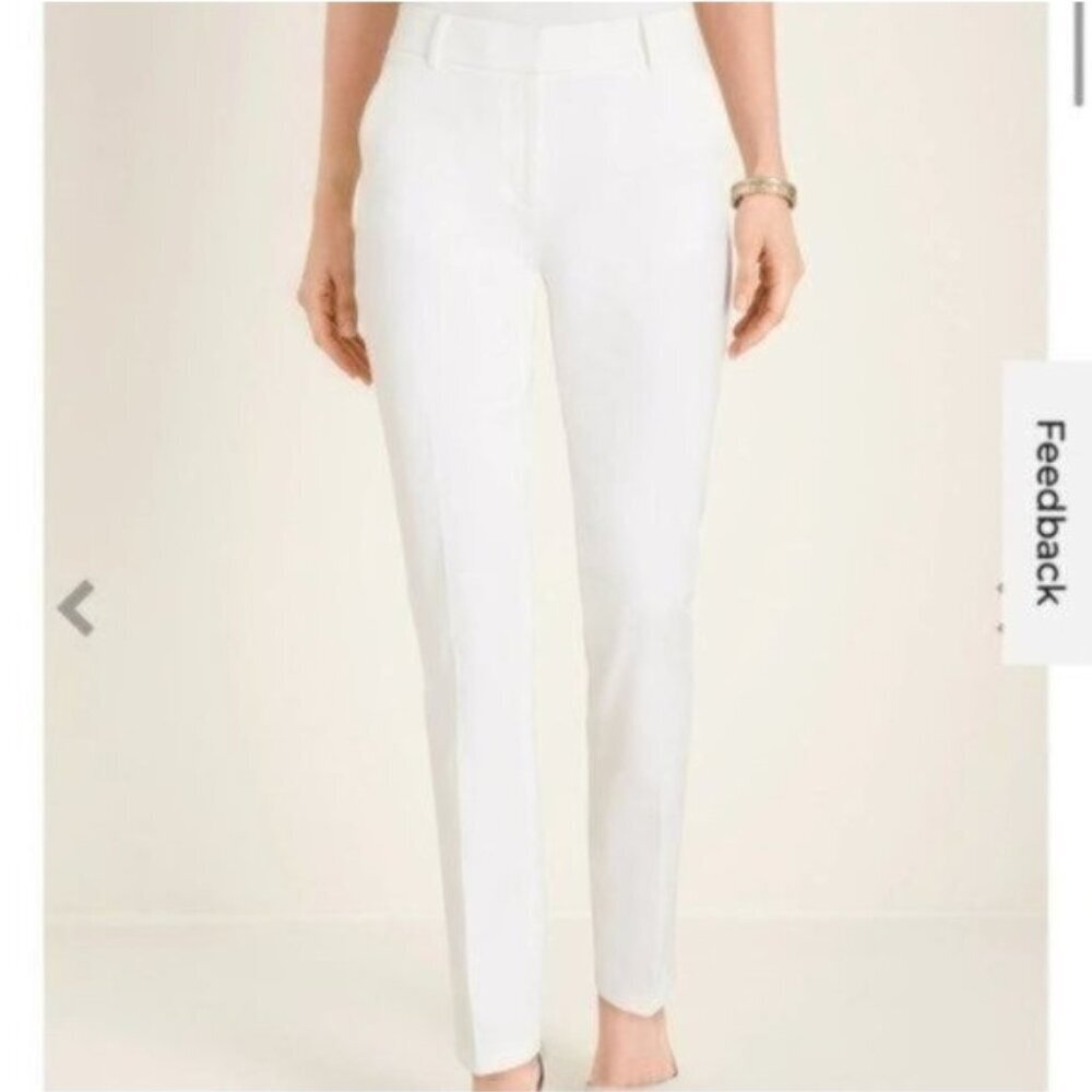 NWT Chico's Bi-Stretch Straight-Leg Slim Pants - Green - Picture 6 of 8